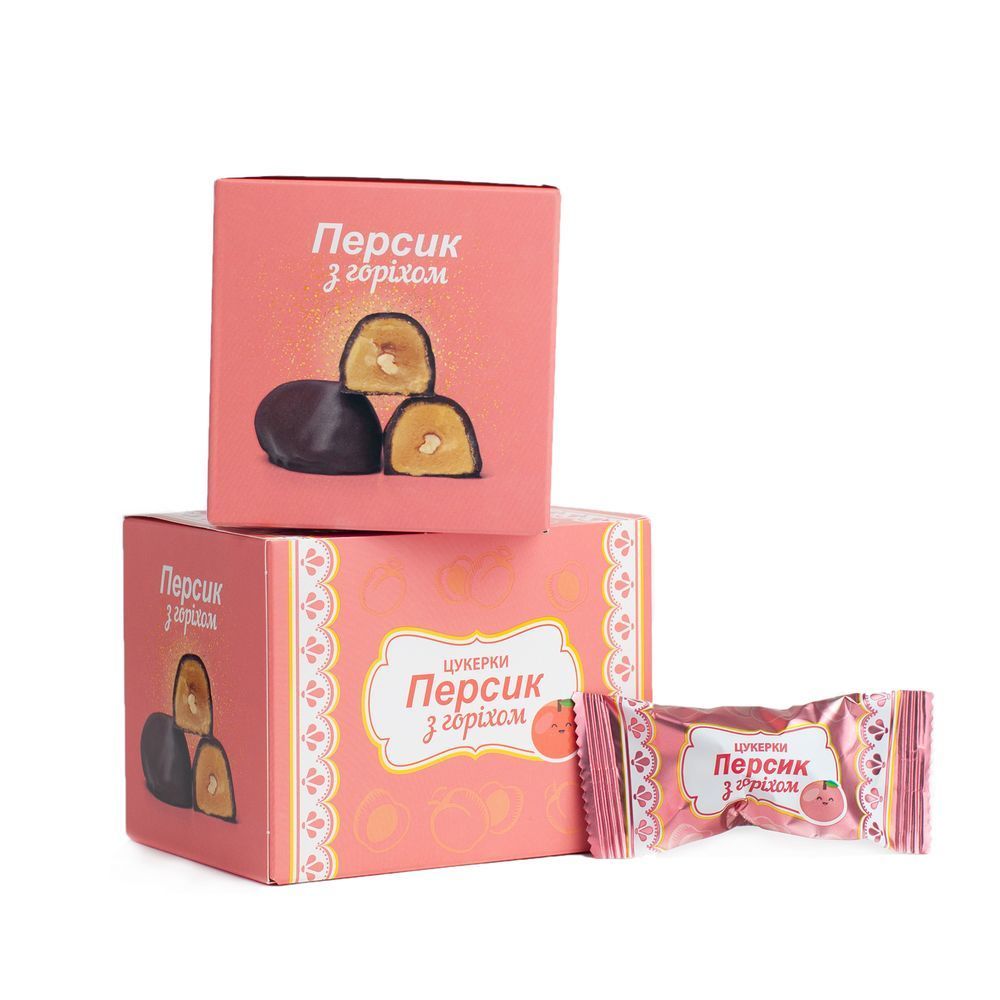 Персик з горіхом &ndash; коробка цукерок 270г